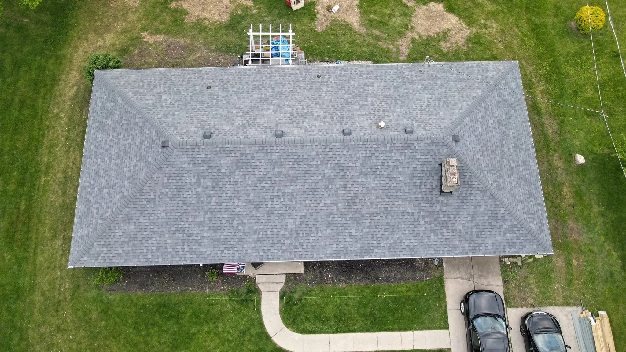 New architectural shingle roof in Logan County, Ohio